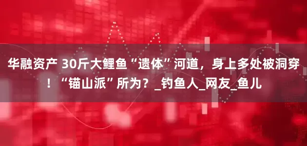 华融资产 30斤大鲤鱼“遗体”河道，身上多处被洞穿！“锚山派”所为？_钓鱼人_网友_鱼儿